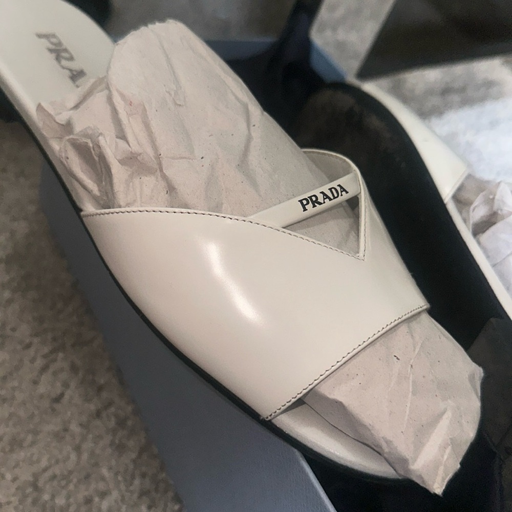 PRADA white slide (women)
